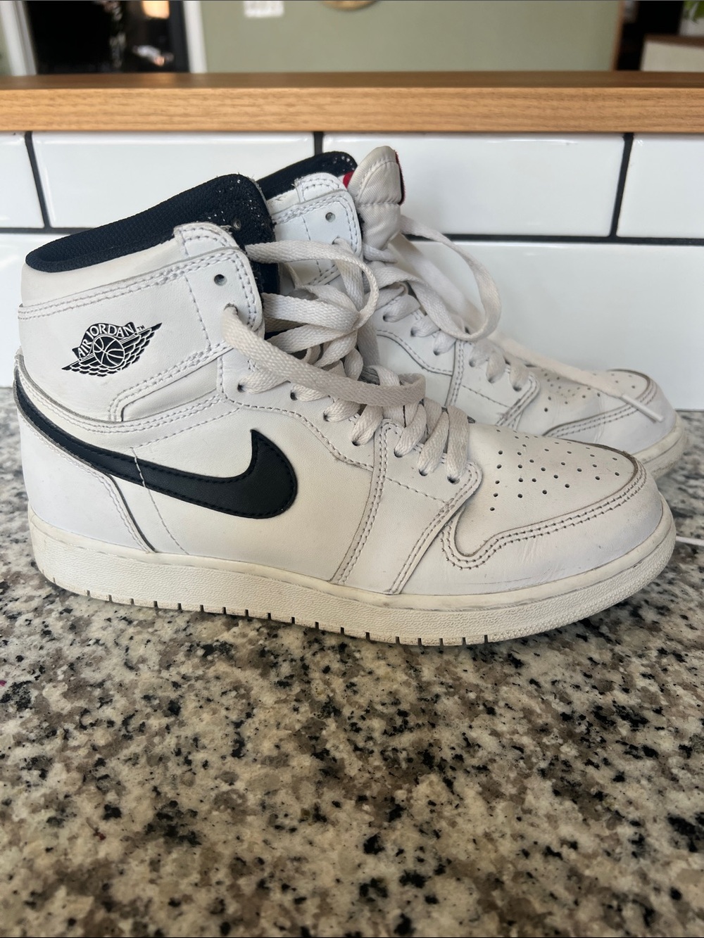 Nike Air Jordan 1 Mid White with Black Swoosh